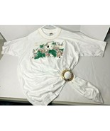 Handmade Women&#39;s T-Shirt Birdhouse Glitter Pattern Fruit of the Loom XL ... - $15.95