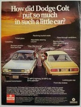 1976 Print Ad The &#39;76 Dodge Colt Carousel &amp; Colt GT Cars Chrysler Corp - £9.24 GBP