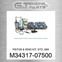 M34317-07500 Piston &amp; Ring Kit, Std, S6K Maxiforce (New Aftermarket) - £95.97 GBP