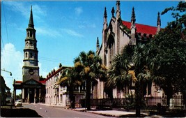 French Huguenot Church St Charleston South Carolina St Philips Vintage Postcard - £3.82 GBP