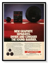 Phase Linear Graphite Speakers Print Ad Vintage 1989 Magazine Advertisement - £7.63 GBP