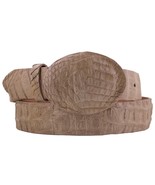 Mens Western Dress Belt Taupe Real Crocodile Skin Leather Rodeo Buckle S... - $129.97 CAD