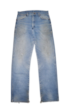 Vintage Wrangler Jeans Mens 32x34 Medium Wash Denim Distressed Cowboy USA - $27.91