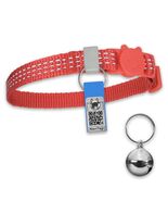 NaviTagi Cat Breakaway Reflective Soft Collar XS Red Adjustable Bell New - $64.35 MXN