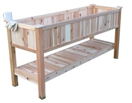 Pharmtec 7236BS Cedar Raised Container Garden Planter with Bottom Shelf ... - $593.41