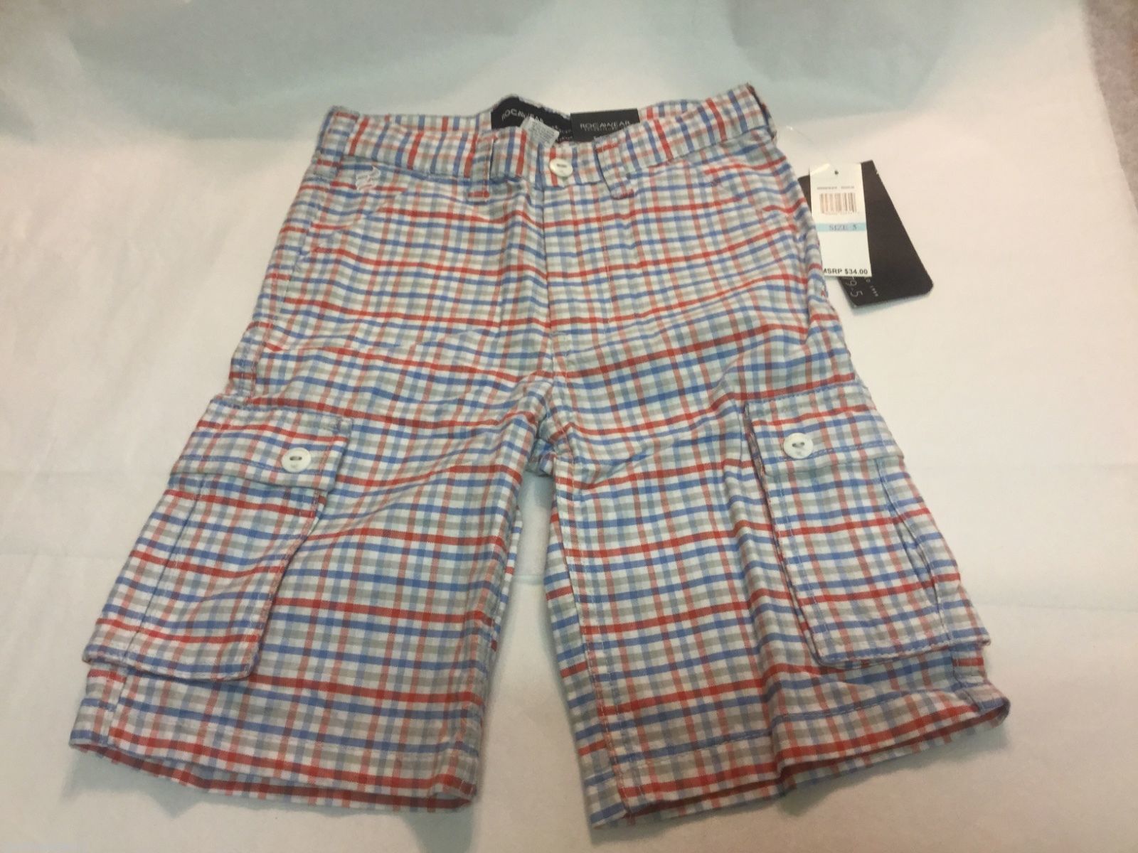 NWT Rocawear Plaid Long  Multicolored Plaid Little Girls Shorts Size 5 - $14.00