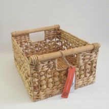 Naturally Danny Seo Wicker Basket Wood Handles 11 x 14 With Tags - £31.63 GBP