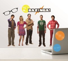 The Big Bang Theory Cast &amp; Logos Peel &amp; Stick Wall Stickers Decals Appli... - £7.65 GBP