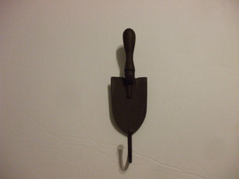 Shabby Chic Cast Iron Metal Wall Hook Garden Shovel Brown 8 Inches - $12.99