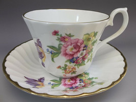 Royal Kendal Tea Cup Saucer Set English Bone China Pink Flowers - £15.48 GBP