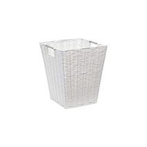 ARPAN Waste Paper Bin White Resin Plastic Strong Square Basket Storage I... - $46.00