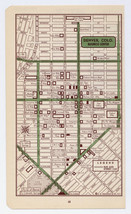 1951 Original Vintage Map Of Denver Colorado Downtown Business Center - $24.17