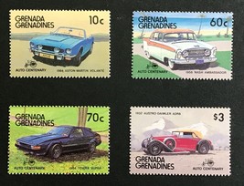 Grenada Grenadines - Auto Centenary 1986 set of 4 - MNH - $4.00