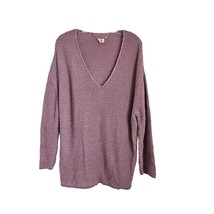 Urban Outfitters Womens Sweater Pink V Neck Reversible Knit Mauve Boho Medium - £26.81 GBP