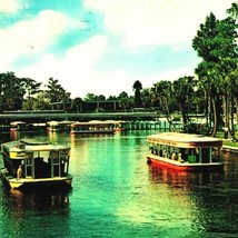 World Famous Glass Bottom Boats Cypress Gardens Florida FL 1970 Chrome Postcard - £2.30 GBP