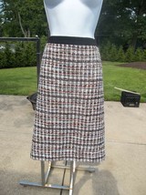 NWT TALBOTS  FAB MULTI COLOR BOUCLE SKIRT 16 $99 - £27.22 GBP