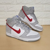 Nike Dunk High SE GS 5.5Y / Womens 7 Athletic Club Grey White Red DH9750-001  - £86.89 GBP