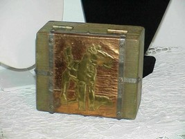 Art Deco Scottie Dog Cigarette Trinket Box Copper Art Vintage Antique  - £19.60 GBP