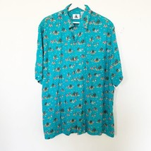 NWT Disney Holiday Winter Mickey Mouse Friends Holiday Button Shirt AOP ... - £31.35 GBP