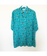 NWT Disney Holiday Winter Mickey Mouse Friends Holiday Button Shirt AOP ... - £31.44 GBP