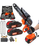 Mini Chainsaw Cordless 6-Inch with 2 Battery, 21v Mini Power Chain Saw with - £56.93 GBP