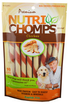 Nutri Chomps Mini Twist Dog Treat Chicken Flavor 60 count (6 x 10 ct) Nutri Chom - £41.48 GBP