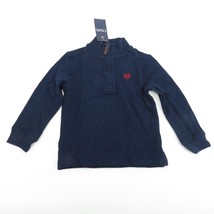 Chaps Boys Blue Ribbed 1/4 Zip Shirt Size 4 NWT $36 - £9.68 GBP