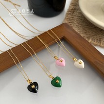 2022 New Sweet Macarone Heart-shaped Pendant Necklace For Women Lovely Jewelry P - £12.49 GBP