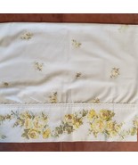 Vintage 1970 Bed Pillow Case Cover 28x20 Inch Yellow Rose - $16.83