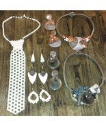 Necklace Shell Jewelry Island Boho Mosaic Arrowhead Pearl Tie Costume 8p... - $950.15 MXN