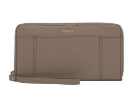 New Fossil Jori Zip Clutch wristlet RFID Wallet Vintage Khaki - $47.41