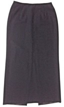 vintage Giorgio Armani maxi skirt size 44 black lined wool back slit AS ... - $28.99