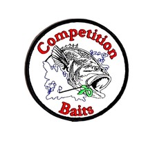 Competition Baits Fabric Bass Fish Patch Unused 4-in Embroidered Cotton/... - $12.89