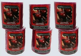 Lot of (6) Luminessence Apple Cinnamon Pillar Candles, Great Scent!  7 oz Each - £18.55 GBP