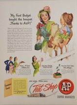 1951 Print Ad A&amp;P Supermarkets Ladies Test Shop the Grocery Store - $20.68