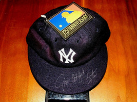 JIM CATFISH HUNTER YANKEES A&#39;S HOF SIGNED AUTO MLB 125TH ANNIVERSARY CAP... - $247.49