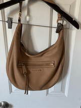 Michael Kors Rhea zip Shoulder Bag 100% leather in Suntan beige tan - $54.45