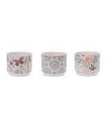 Stone Floral Patterned Planter (Set of 3) - $1,078.80 MXN