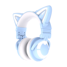 Yowu 3G cute cat wireless headphones RGB lights headset blue - £152.00 GBP