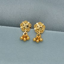 Dainty Small 20k Yellow Gold Stud Earrings, Handmade gold earrings for women, in - £95.12 GBP