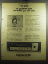 1975 Harman/Kardon 800+ Receiver Ad - The 800+. It&#39;s six of the best receivers  - £14.78 GBP