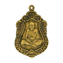 Phra Lp Moon Famous Thai Monk Magic Talisman Amulet Vintage Brass Gold...-
sh... - £11.07 GBP