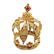 FORSEVEN Gold White Black Queen Princess Themed Tiaras Crown Cake Decoration Bri - £23.17 GBP
