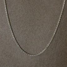 Women&#39;s Necklace 14k White Gold Spiga Chain 15.59 inch Width 1.12 mm - £192.68 GBP