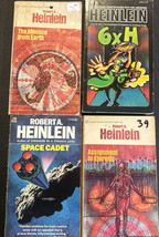 Lot Of 4 Vintage Paperback Books By Robert A. Heinlein - £18.05 GBP