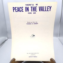 Vintage Sheet Music, Peace in the Valley, Hill and Range 1951, Thomas Dorsey - £16.23 GBP