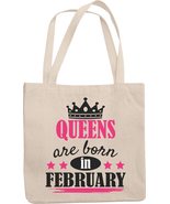 Make Your Mark Design Queens Are Born in February Reusable Tote Bag for ... - £17.31 GBP