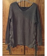 Women’s Very J Side tie sweater brown L large - $16.82