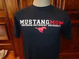 Champion Blue SMU Mustang MOM NCAA Cotton T-shirt Women M Very Nice - $24.70