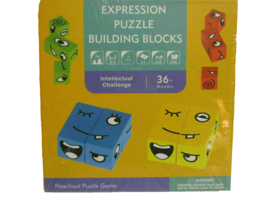 Preschool Puzzle Game Expression Puzzle Building Blocks - £18.36 GBP